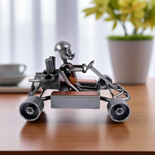 Cadeau karting - Figurine karting en métal
