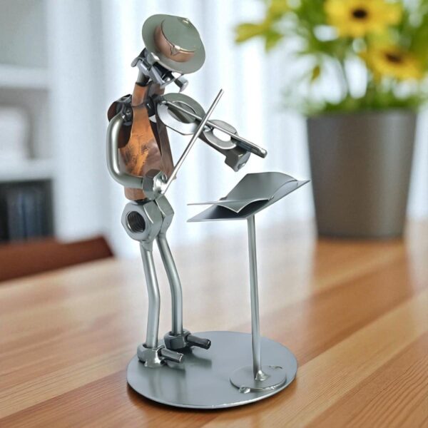Cadeau pour un violoniste - Figurine violoniste en métal, un cadeau pour un musicien jouant du violon