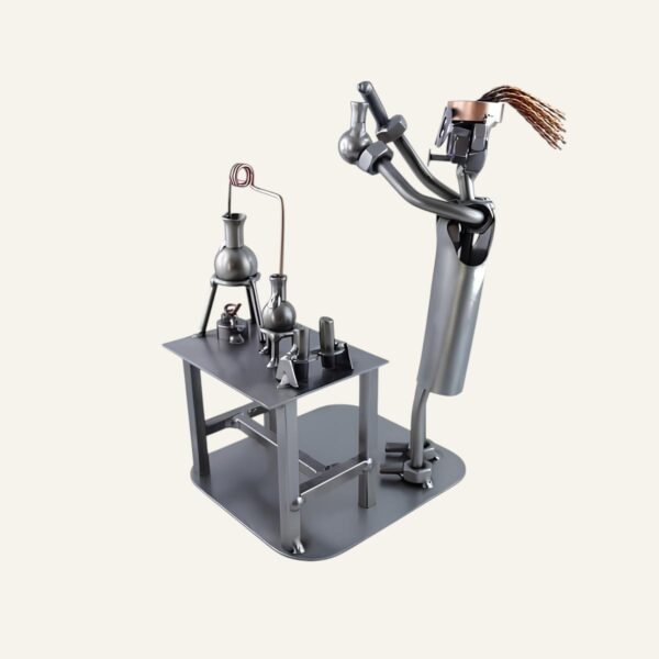 Cadeau scientifique adulte - Figurine chimiste femme