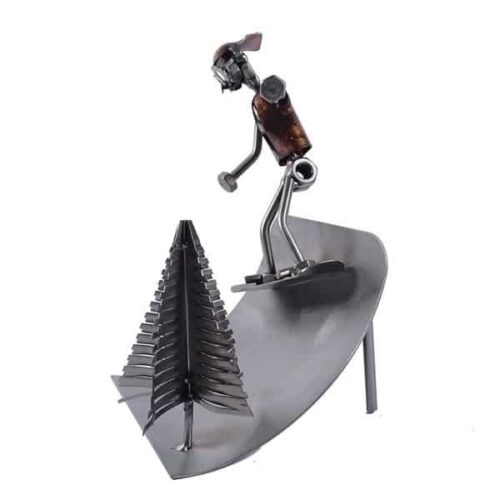 Figurine métal snowboard