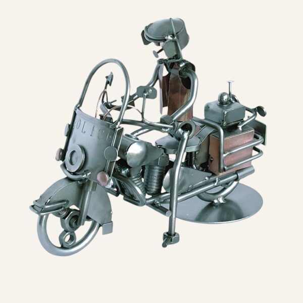 Moto de police miniature en métal