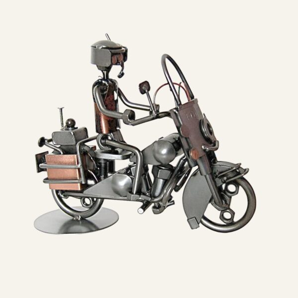 Moto de police miniature en métal