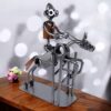 Figurine cavalier en métal avec son cheval