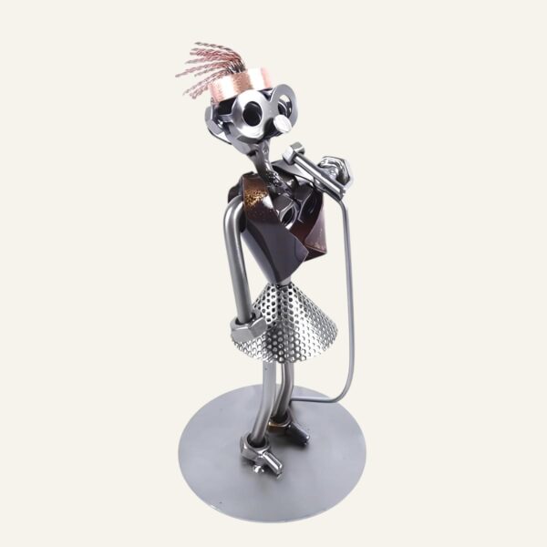 Figurine chanteuse en métal - Cadeau pour une chanteuse