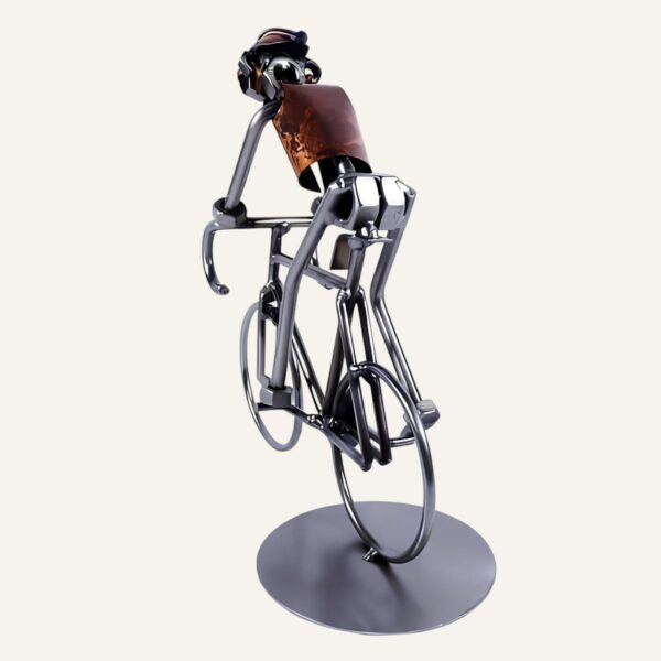 Figurine cycliste métal