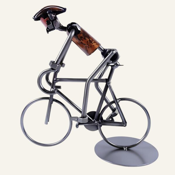 Figurine cycliste métal
