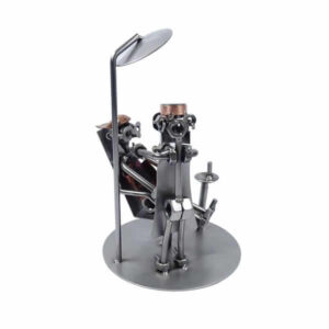 Figurine Homme à Vis Dentiste En Métal - Sculpture Artisanale Pour Dentistes Et Assistants - Cadeau Original