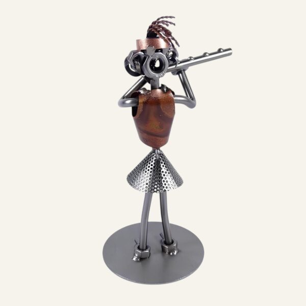 Cadeau pour flûtiste - Figurine en métal flûtiste femme