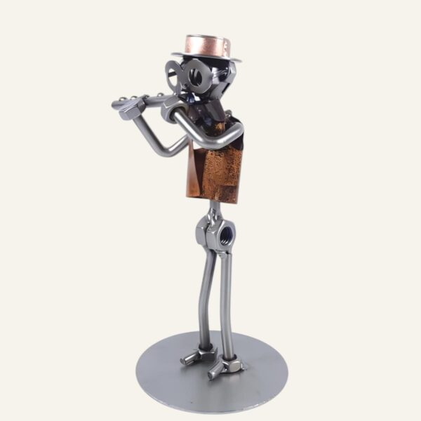 Figurine flûtiste homme - Un cadeau pour un homme musicien jouant de la flûte