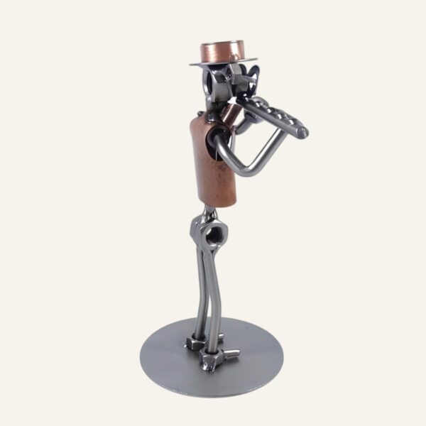 Figurine flûtiste homme - Un cadeau pour un homme musicien jouant de la flûte