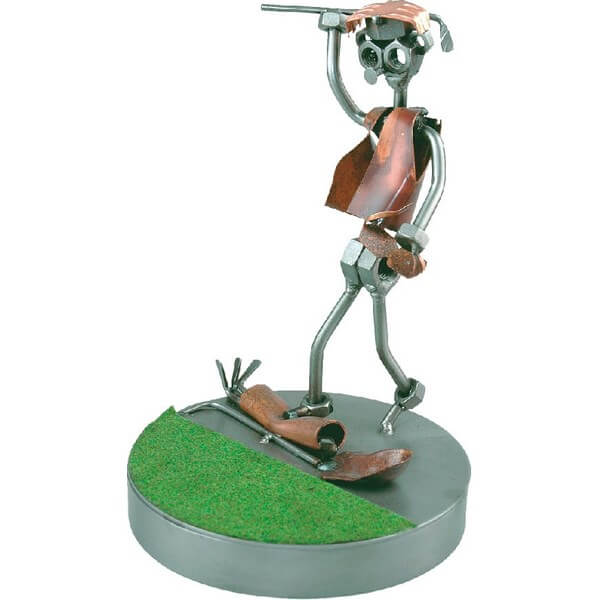 Statuette golfeur en métal - Idée cadeau original golfeur