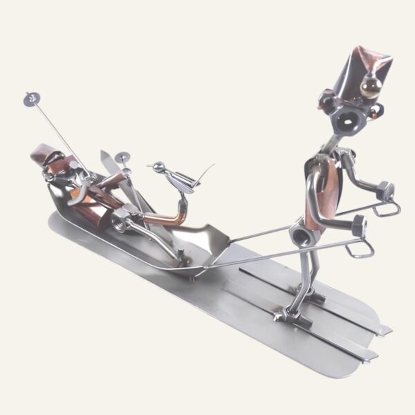 Cadeau humoristique ski - Figurine skieur blessé