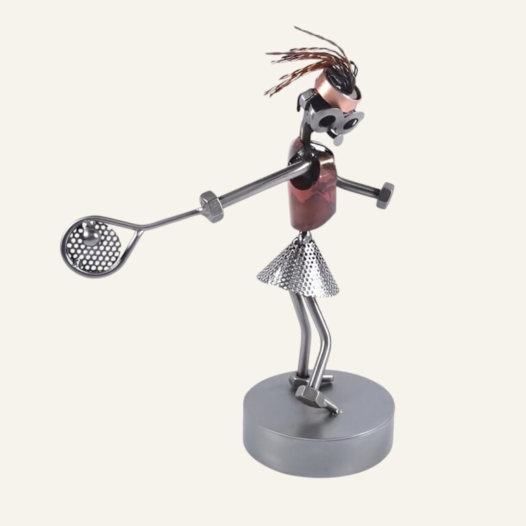 Figurine Trophée Tennis Maria Nekrich - Art Déco Sport Féminin, XXe (N3368)