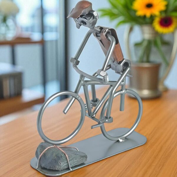 Figurine cyclo-cross en métal