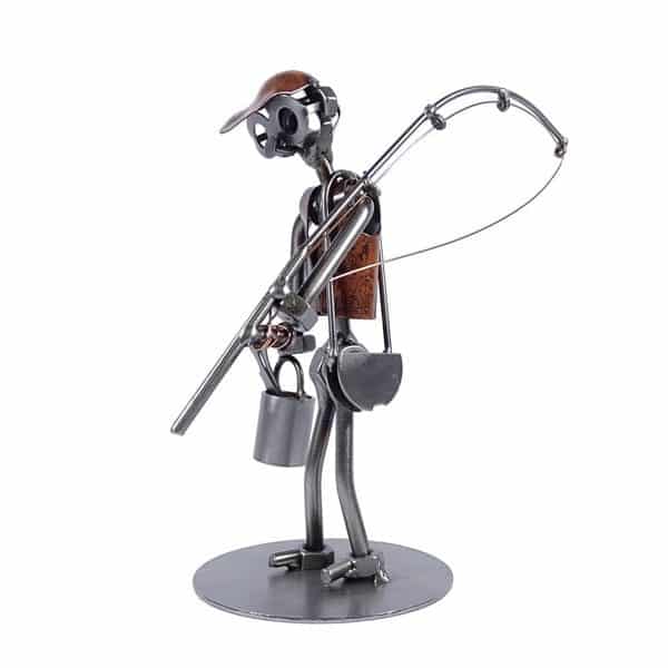 Figurine métal pêcheur - Cadeau pêcheur