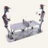 Cadeau ping pong : Une figurine en métal représentant 2 joueurs de ping-pong
