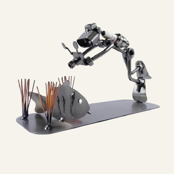 Figurine plongeur en métal - Cadeau pour plongeur