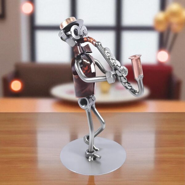 Figurine saxophoniste en métal - Cadeau pour saxophoniste