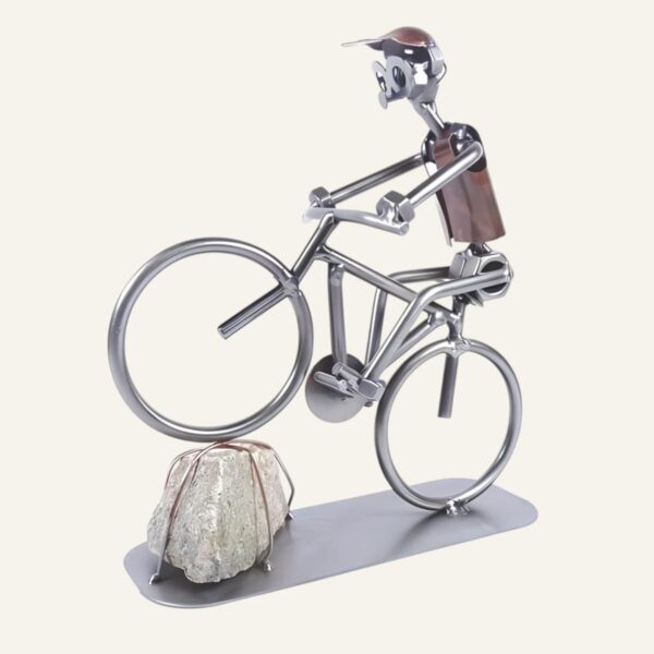 Figurine cyclo-cross en métal