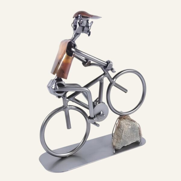 Figurine cyclo-cross en métal