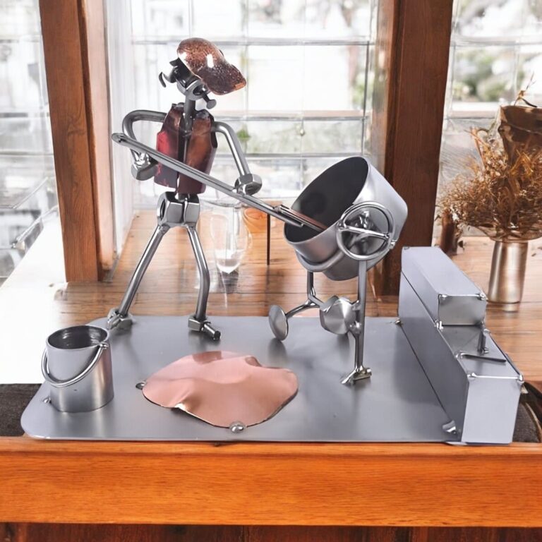 BRUBAKER Mason Figurine Sculpture Métal Idée Cadeau pour Maçons et Constructeurs BRUBAKER Mason Figurine Sculpture Métal Idée Cadeau pour Maçons et Constructeurs