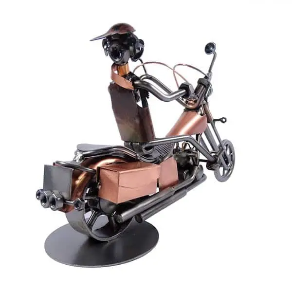 Statuette biker motor Q2-6 18cm idees cadeaux motards