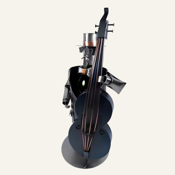 Porte-bouteille contrebasse en métal - Cadeau contrebassiste