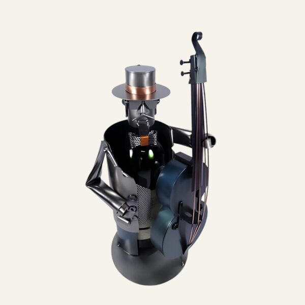 Porte-bouteille contrebasse en métal - Cadeau contrebassiste