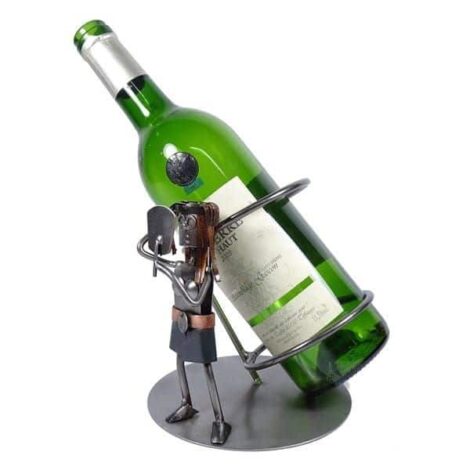 Porte bouteille vin Vierge en métal