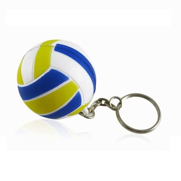 Porte-clé Volley-Ball Bleu et Jaune