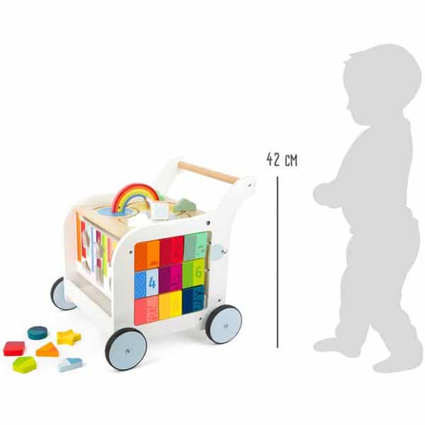 Chariot de marche pour enfant bois