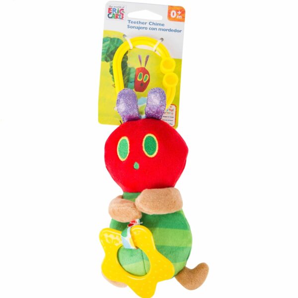 Anneau de dentition pour bébé avec une peluche coloré