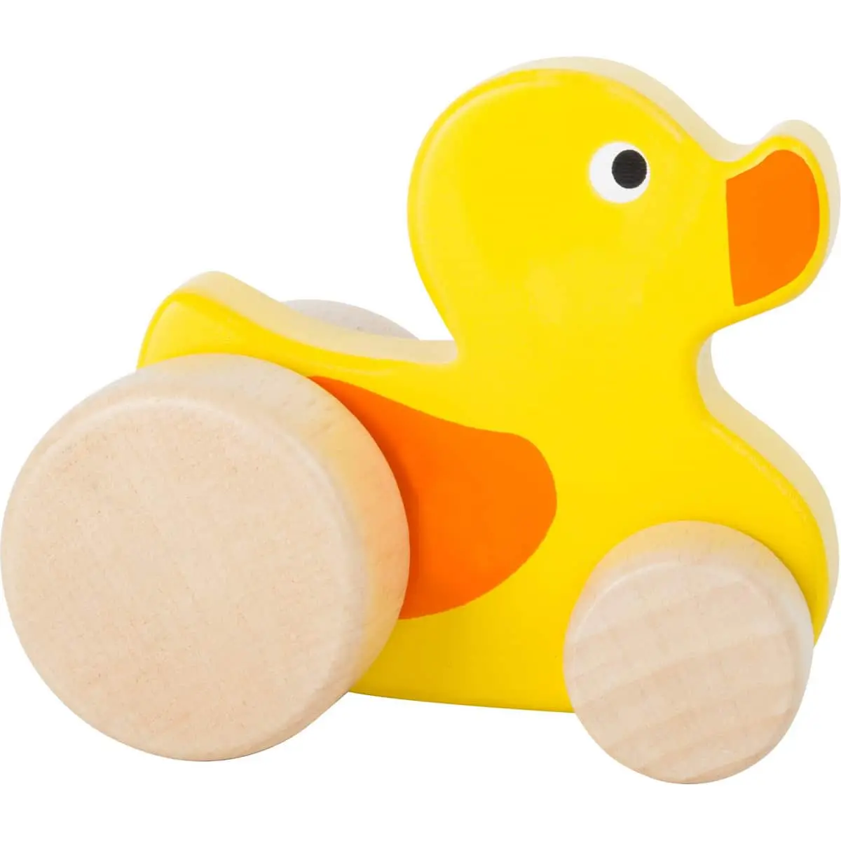 Jouet à Tirer Canard En Bois – Tête Mobile, Perles Sonores, Manche Réglable, Pour Bébé Dès 18 Mois