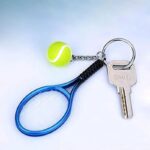 Porte-clés Raquette De Tennis - Lot De 6 Mini Pendentifs Avec Balle, Plastique ABS Coloré, Pour Fans De Sport - 10
