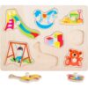 Puzzle bois bébé forme jouet