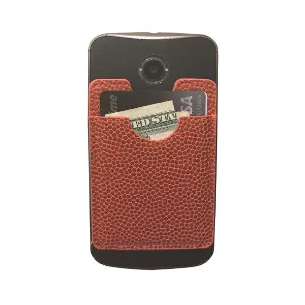 Porte-cartes Autocollant Pour Téléphone - Ultra Fin, Avec Anneau Support Et Aimant Voiture, Cuir
