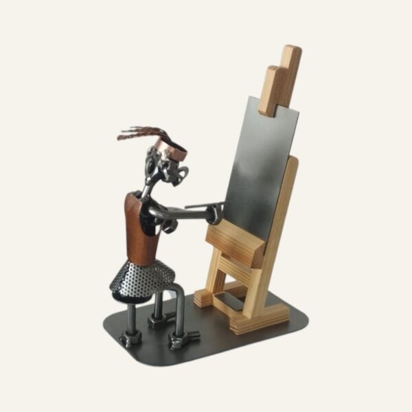 Cadeau pour une artiste - Figurine peintre femme