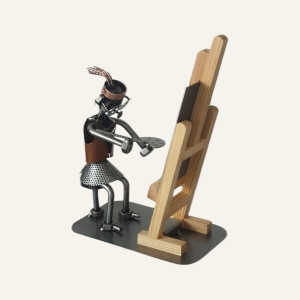 Cadeau pour une artiste - Figurine peintre femme