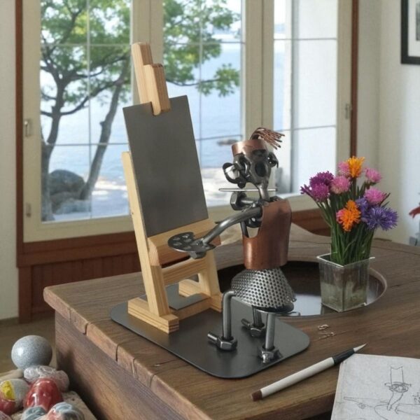 Cadeau pour une artiste - Figurine peintre femme