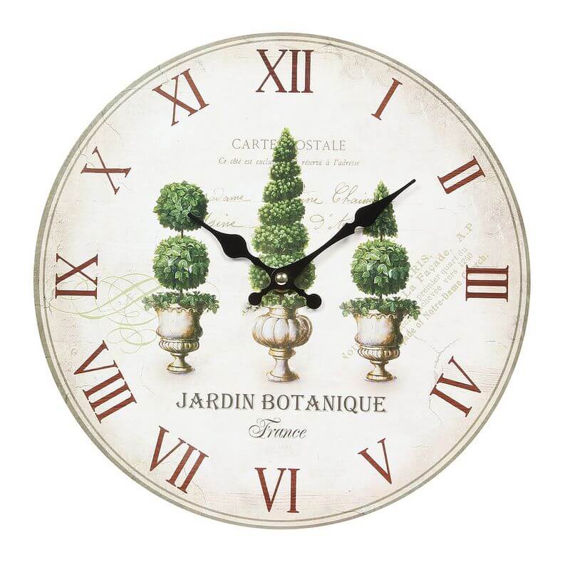 Horloge murale originale plantes 2