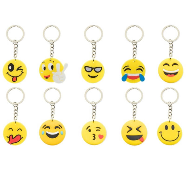 Porte-clés emoji - 10 modèles de porte-clés smiley