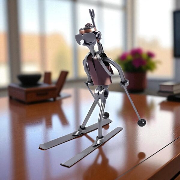 Figurine biathlon en métal - Cadeau biathlon unique