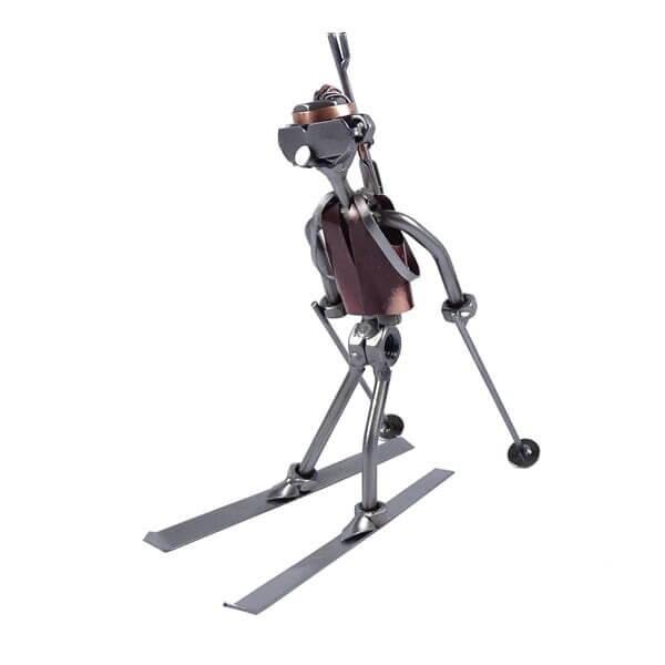 Figurine biathlon en métal - Cadeau biathlon unique
