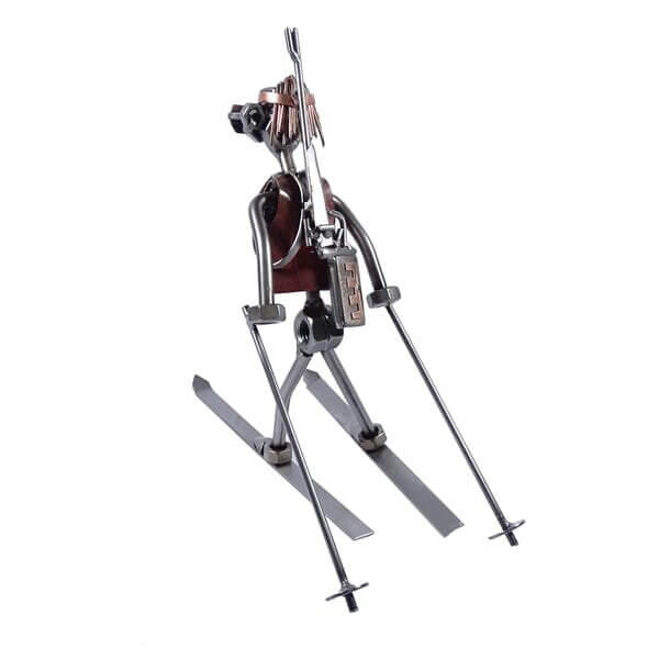 Figurine biathlon en métal - Cadeau biathlon unique