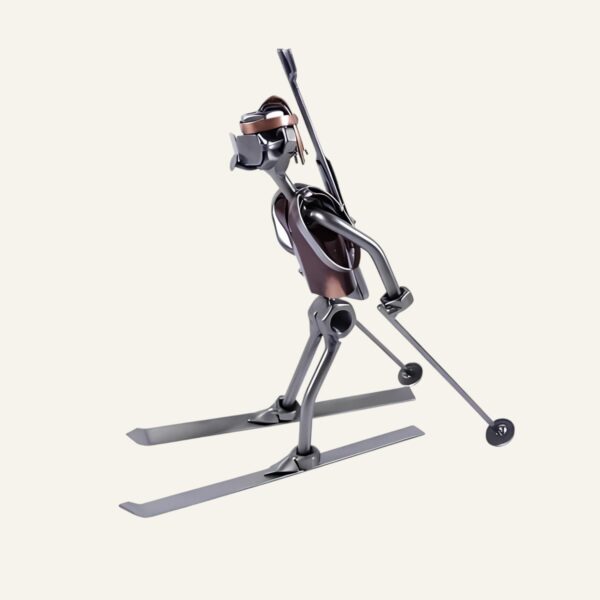 Figurine biathlon en métal - Cadeau biathlon unique