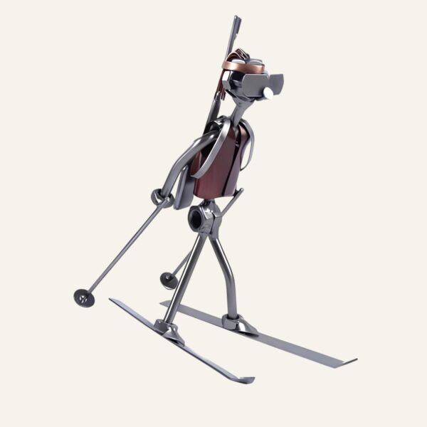 Figurine biathlon en métal - Cadeau biathlon unique