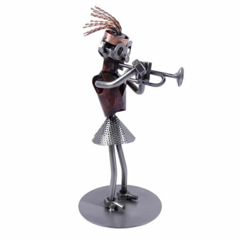 Figurine trompettiste femme