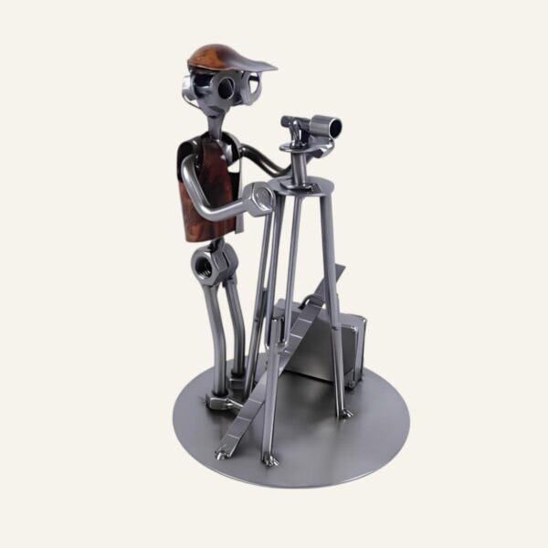 Cadeau géomètre - Figurine géomètre en métal
