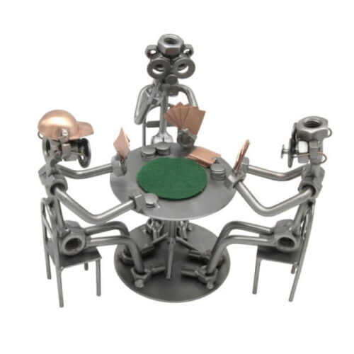 Cadeau poker - Figurine maçon en métal - Idée cadeau poker
