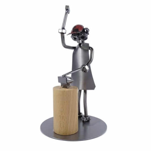 Figurine forgeron en métal - Idée cadeau homme